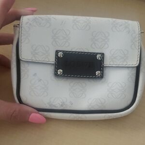 Loewe White and Black Mini Bag. Belt Bag